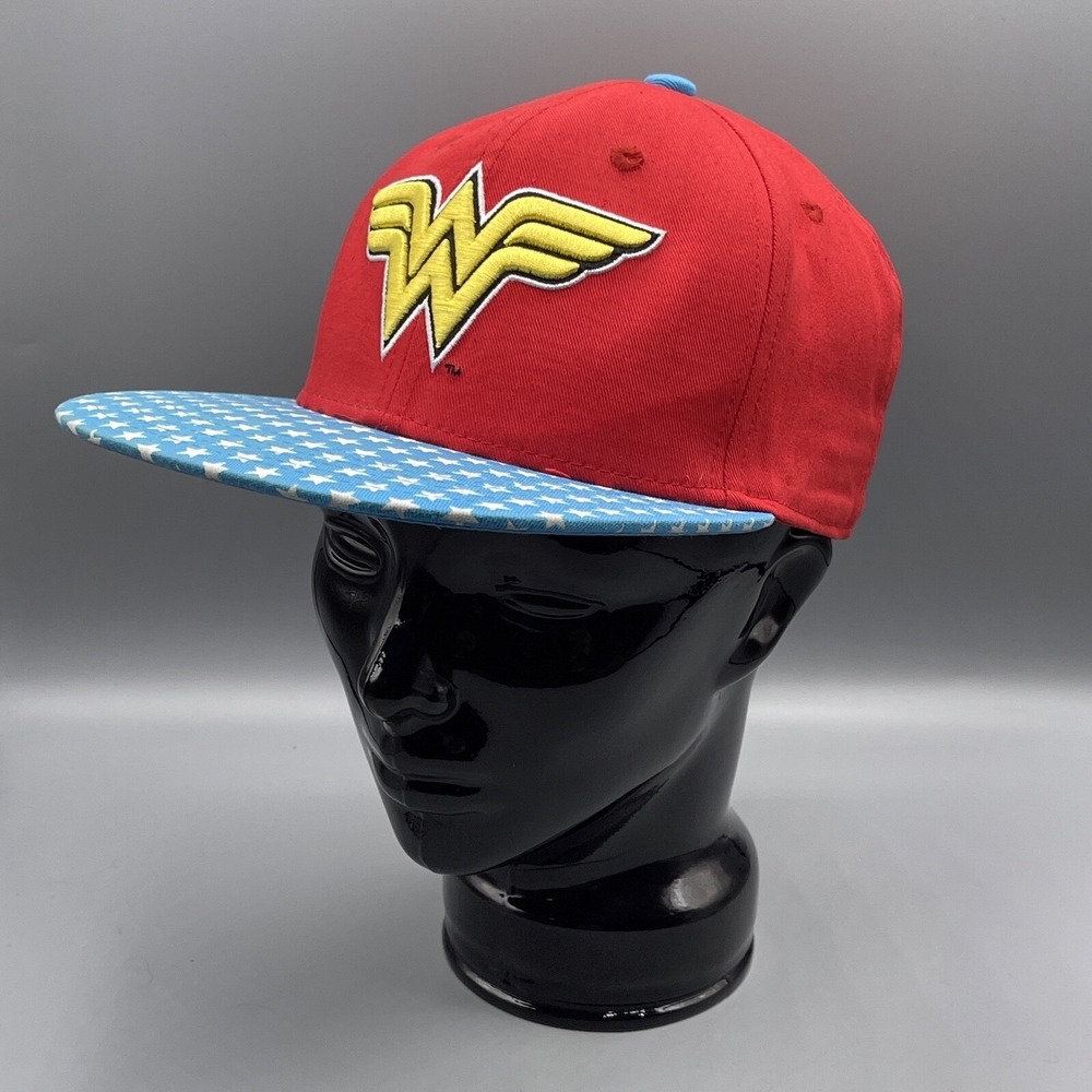 Wonder Woman Baseball Cap‎ DC Comics Classic Red Blue Gold Snap Back Adjustable - Picture 2 of 12
